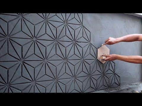 Beton Wanddekoration Muster