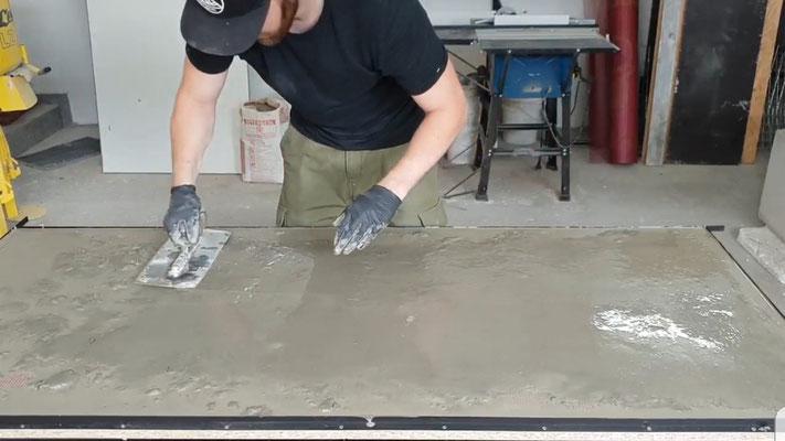 Beton Tischplatte individuelle Oberfläche