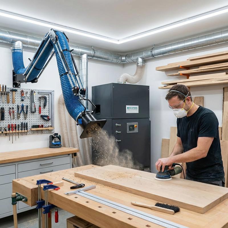Staubabsaugung in Werkstatt