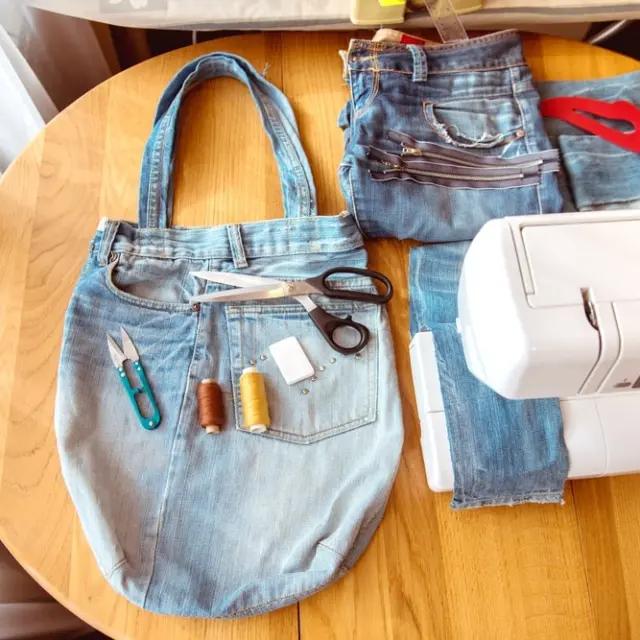 Jeans Recycling DIY Projekte für alte Hosen mit Ideen