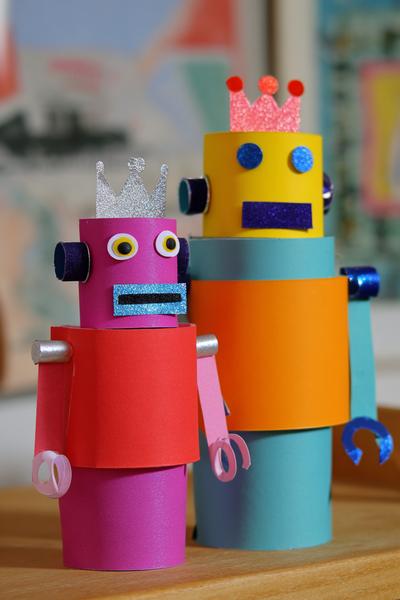 12. Roboter-Armstulpen aus Alukarton for basteln fasching mit kindern ideas