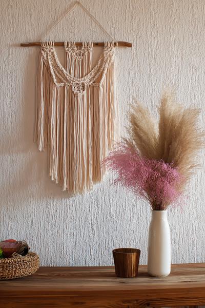 12. Makramee-Wandbehang für Basteln und Selbermachen Deko in Naturtönen