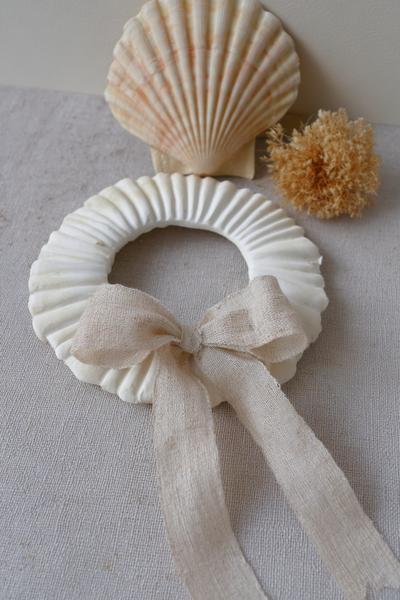 23. Muschelrahmen für Basteln und Selbermachen Sommer mit Sand und Leinenband