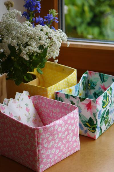 33. Stoffkörbchen für Basteln und Selbermachen Frühling Nähen mit Umschlagrand