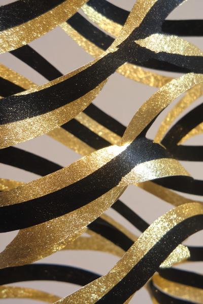 16. Klebeband-Print auf Leinwand in Schwarz-Gold für for basteln weihnachten u3 ideas