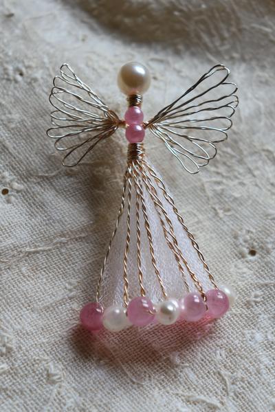 27. Draht-Engel mit Perlenkopf und Flügeln für for basteln weihnachten draht ideas