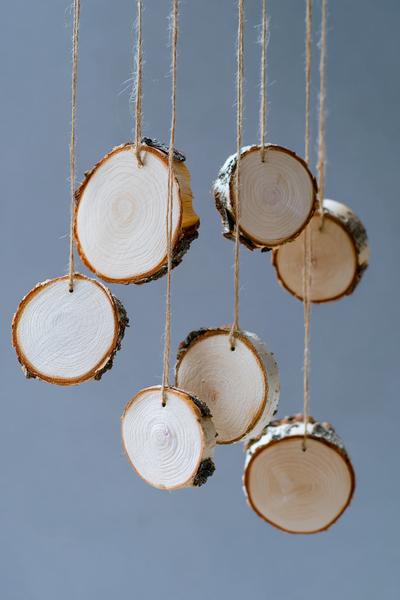 36. Birkenholz-Scheiben als Anhänger beim for basteln weihnachten natur ideas
