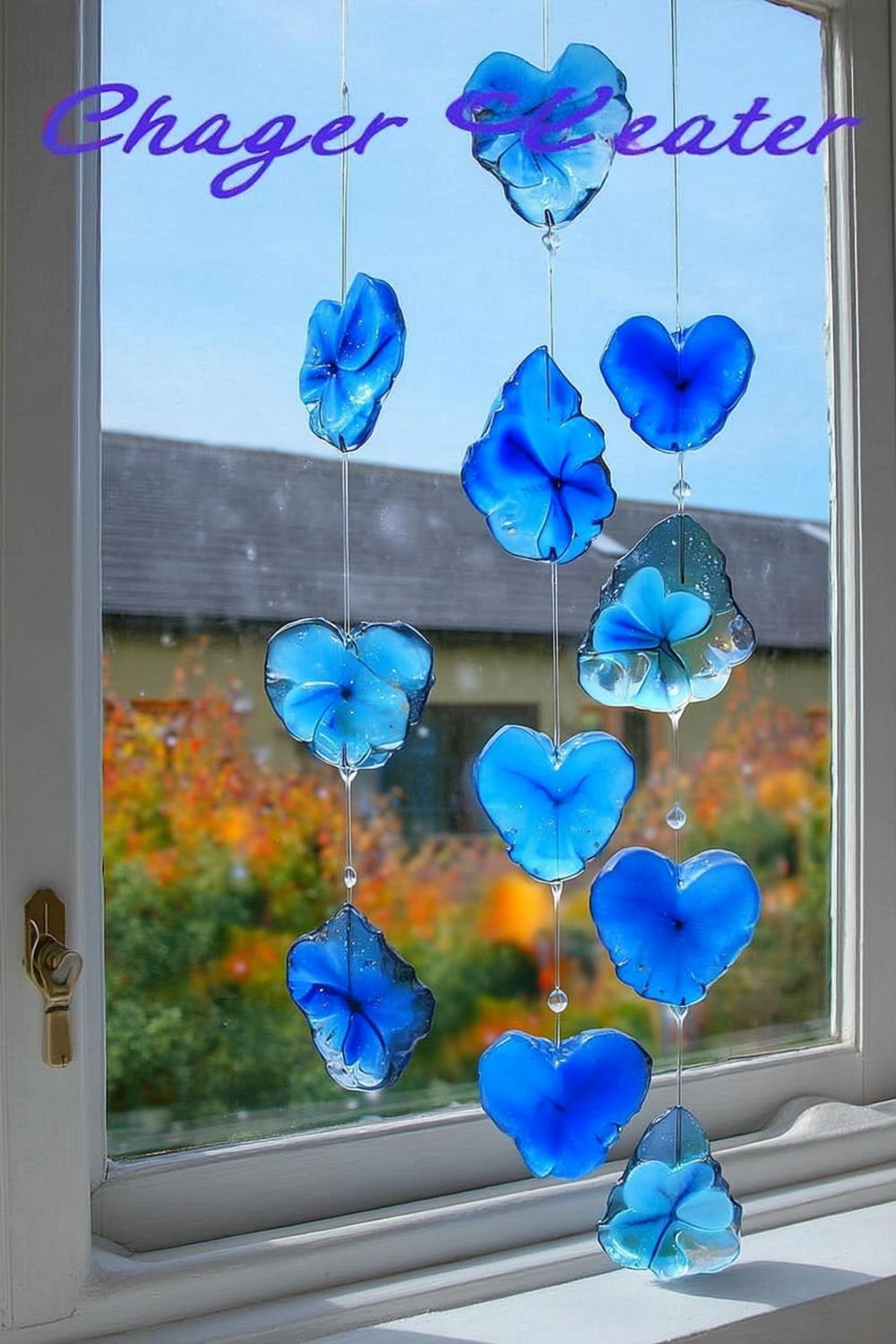 Blaue Herzen-Kaskade