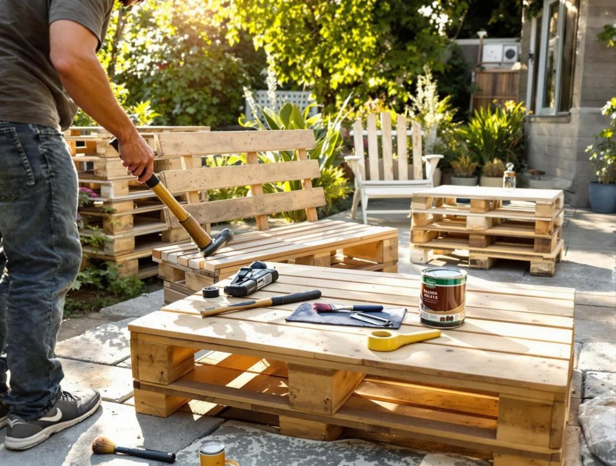 Einfaches Palettensofa DIY Projekt