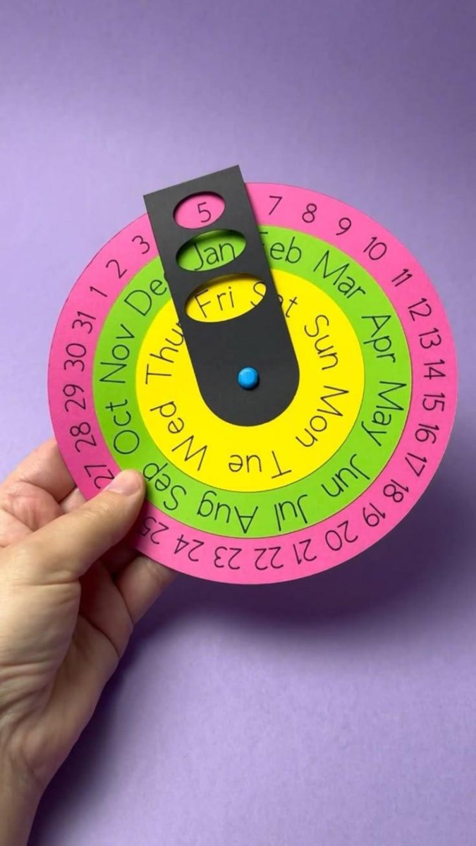 Ewiger Kalender aus alten Materialien