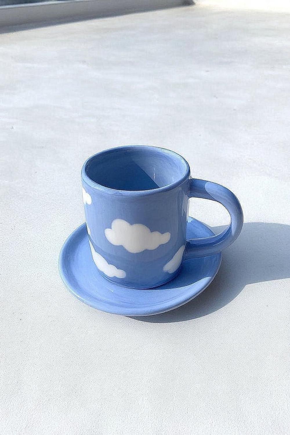 Himmelblau mit Wolken