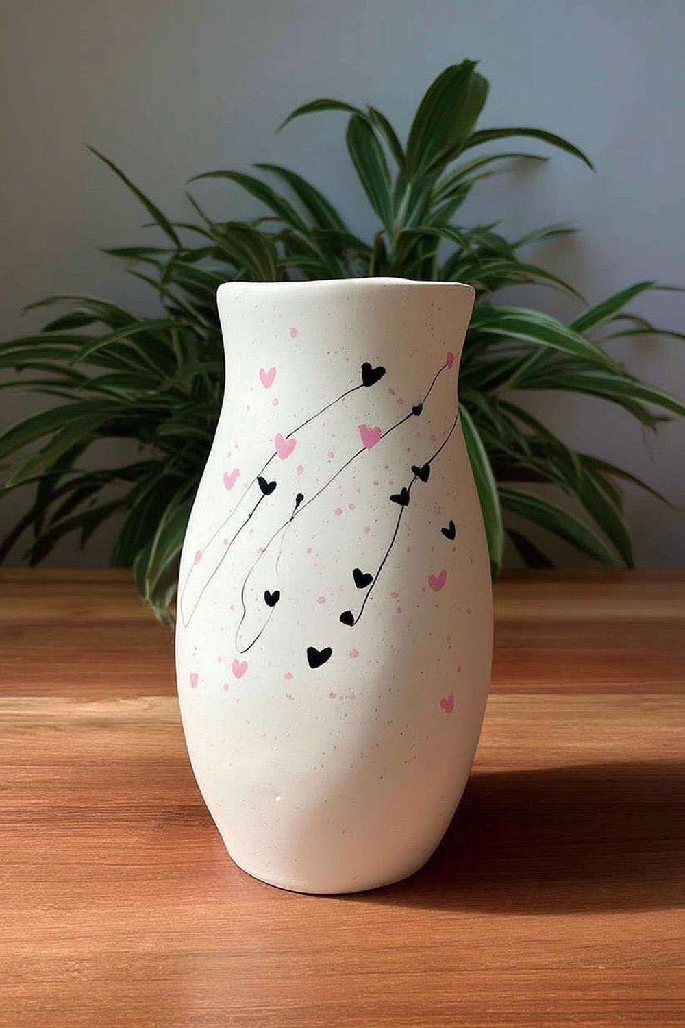 Romantische Herzchen-Vase
