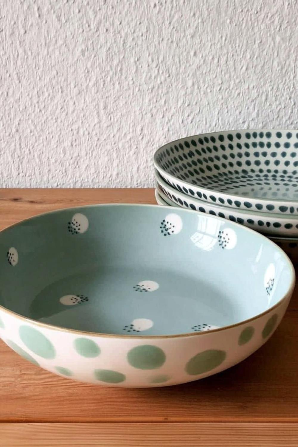 Minimalistische Punkte in Mintgrün