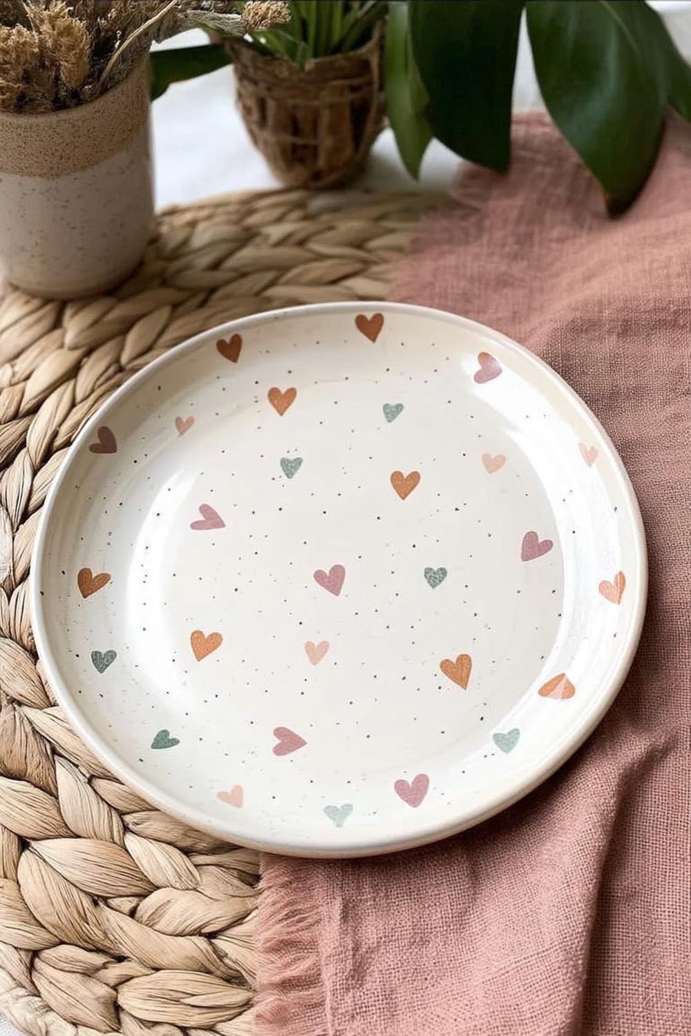 Romantische Herzchen in Pastelltönen