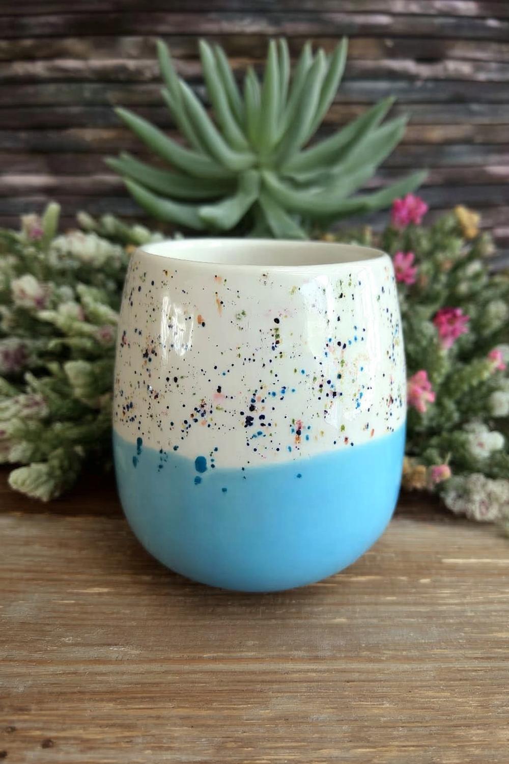 Sprenkeltechnik mit Farbverlauf