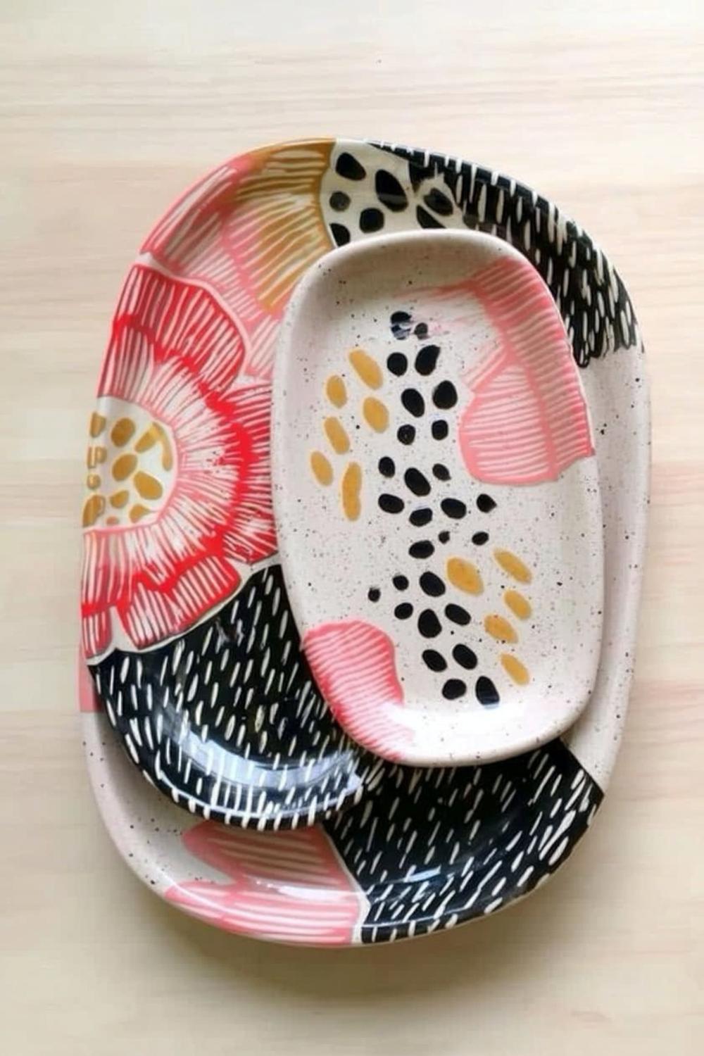 Abstrakte Butterdose Kunstwerk