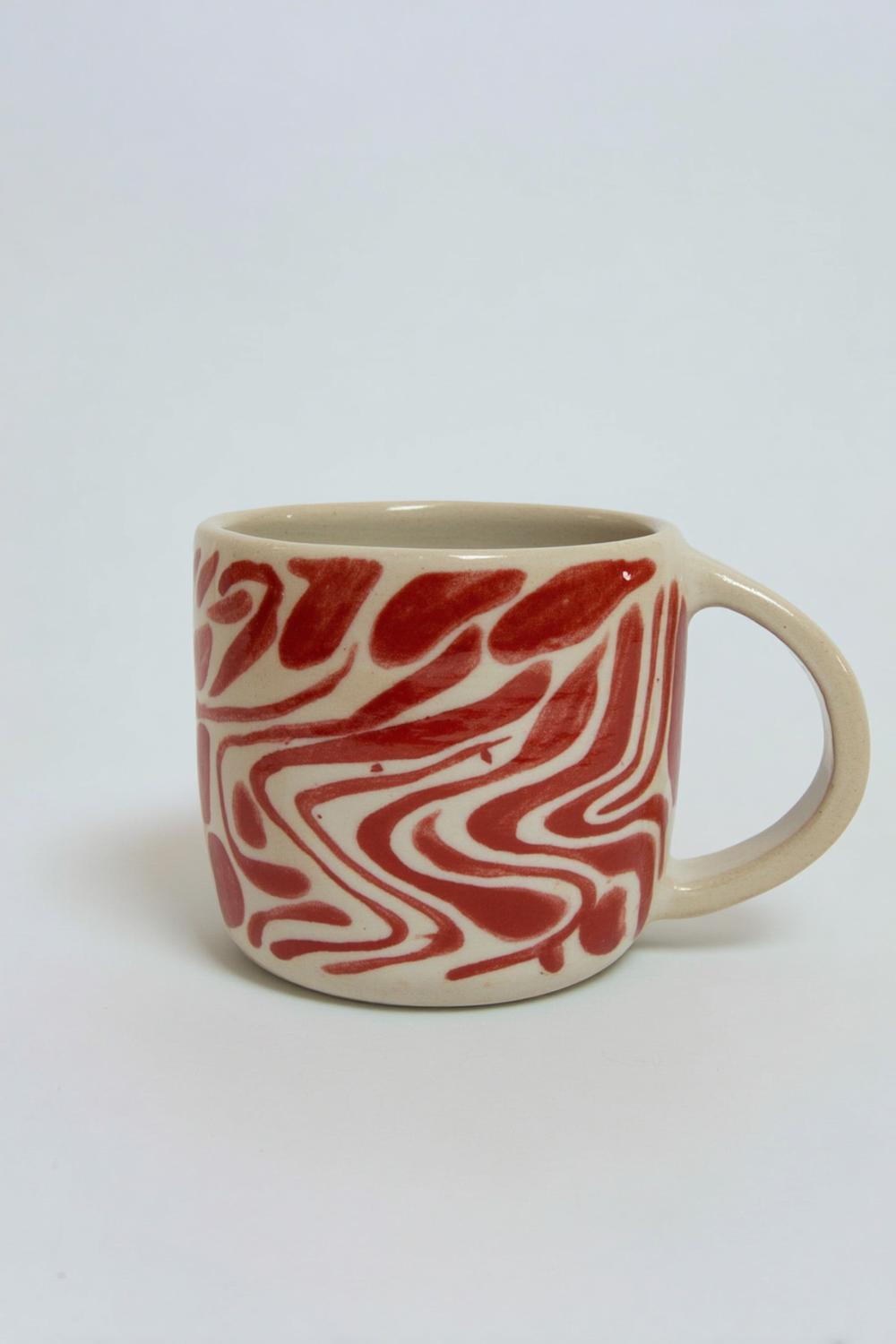 Marmorierte Tasse Rot