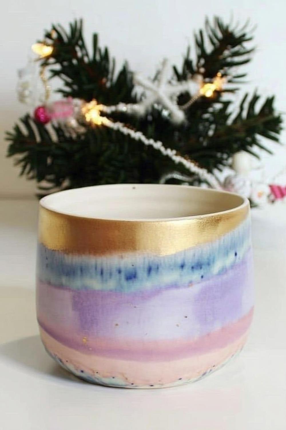 Pastell Weihnachtsbecher Verlauf