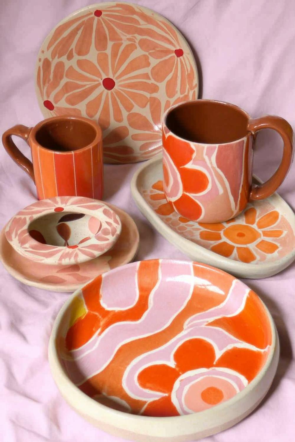 Retro Geschirr Orange