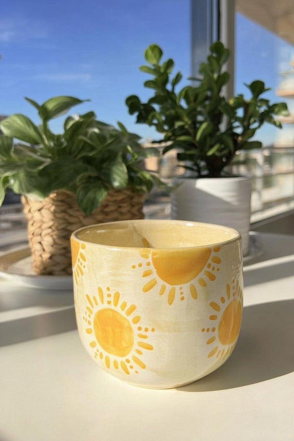 Sonnenschein Becher Gelb