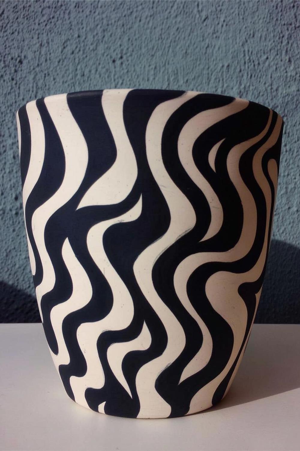 Zebra Becher Schwarz
