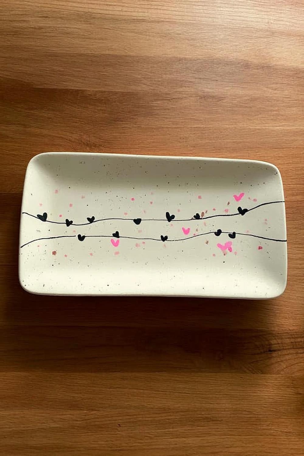 Herzgirlande in Rosa