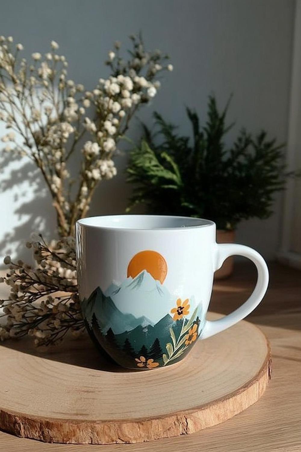 Berglandschaft mit Blumen