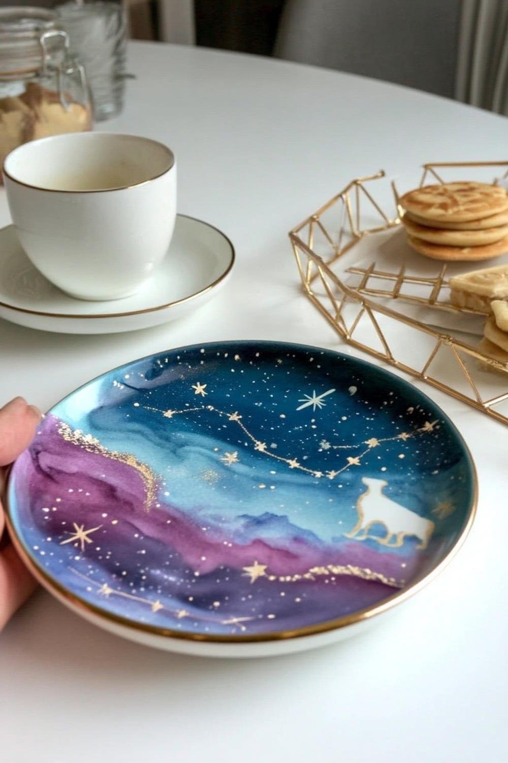 Sternenhimmel mit Katze