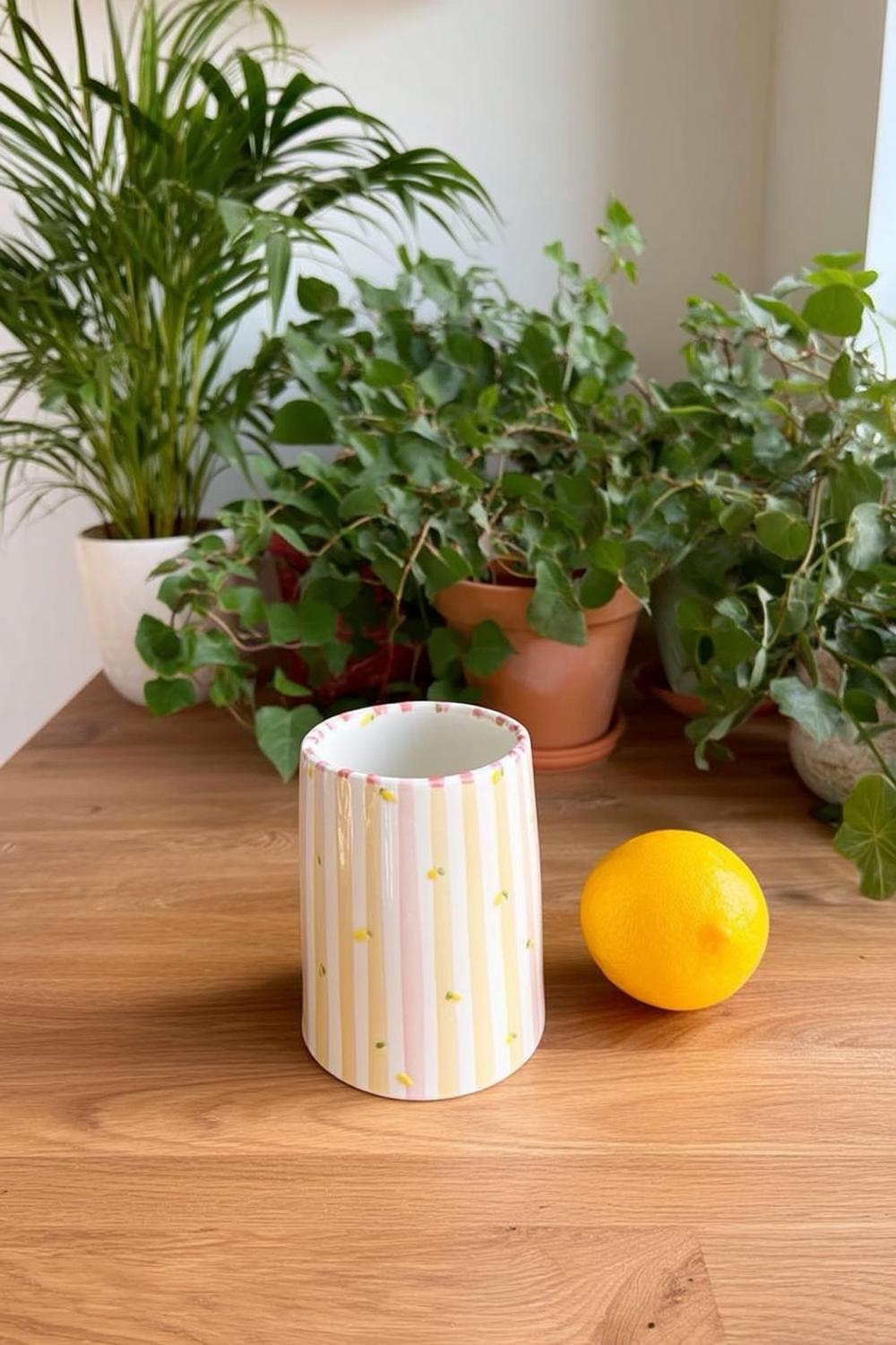 Zarte Streifenmuster mit Punkten