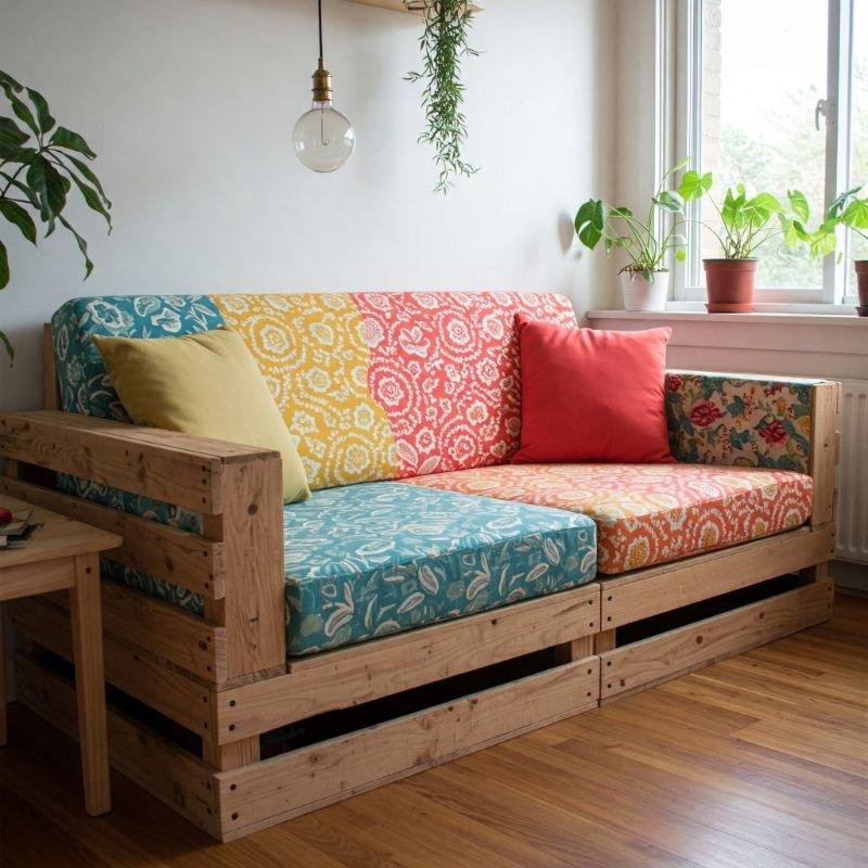 Kreatives Palettensofa individuelles Design
