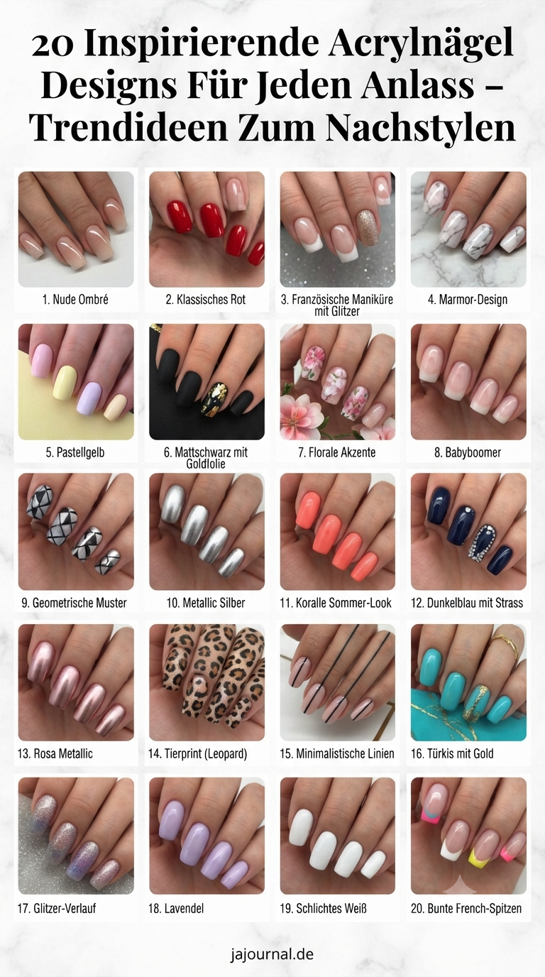 20 Inspirierende Acrylnägel Designs Für Jeden Anlass – Trendideen Zum Nachstylen