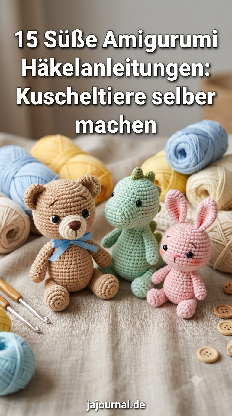 15 Süße Amigurumi Häkelanleitungen: Kuscheltiere selber machen