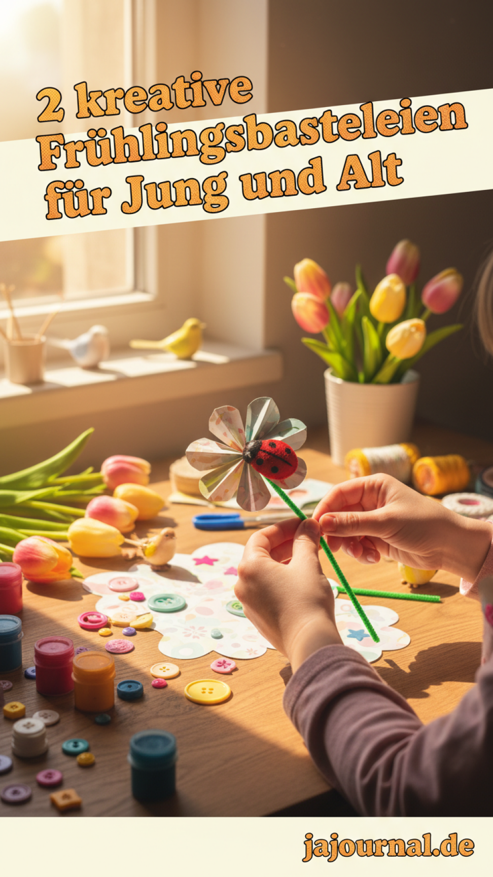 2 kreative Frühlingsbasteleien für Jung und Alt