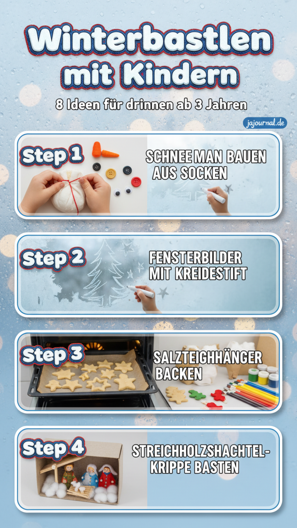 Winterbasteln mit Kindern 8 Ideen für drinnen ab 3 Jahren