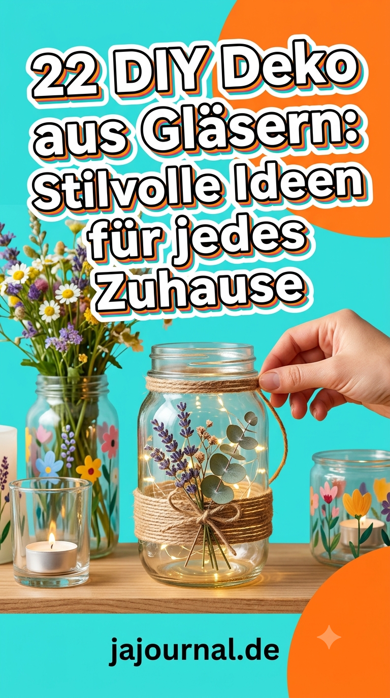 22 DIY Deko aus Gläsern: Stilvolle Ideen für jedes Zuhause