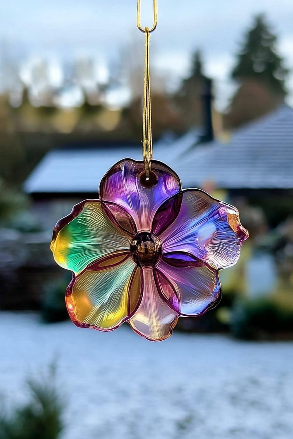 Blütenform in schillernden Tönen