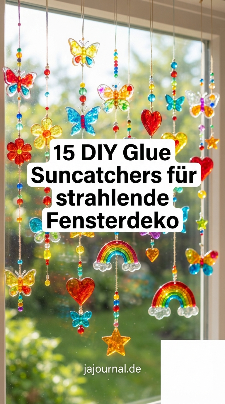 15 DIY Glue Suncatchers für strahlende Fensterdeko