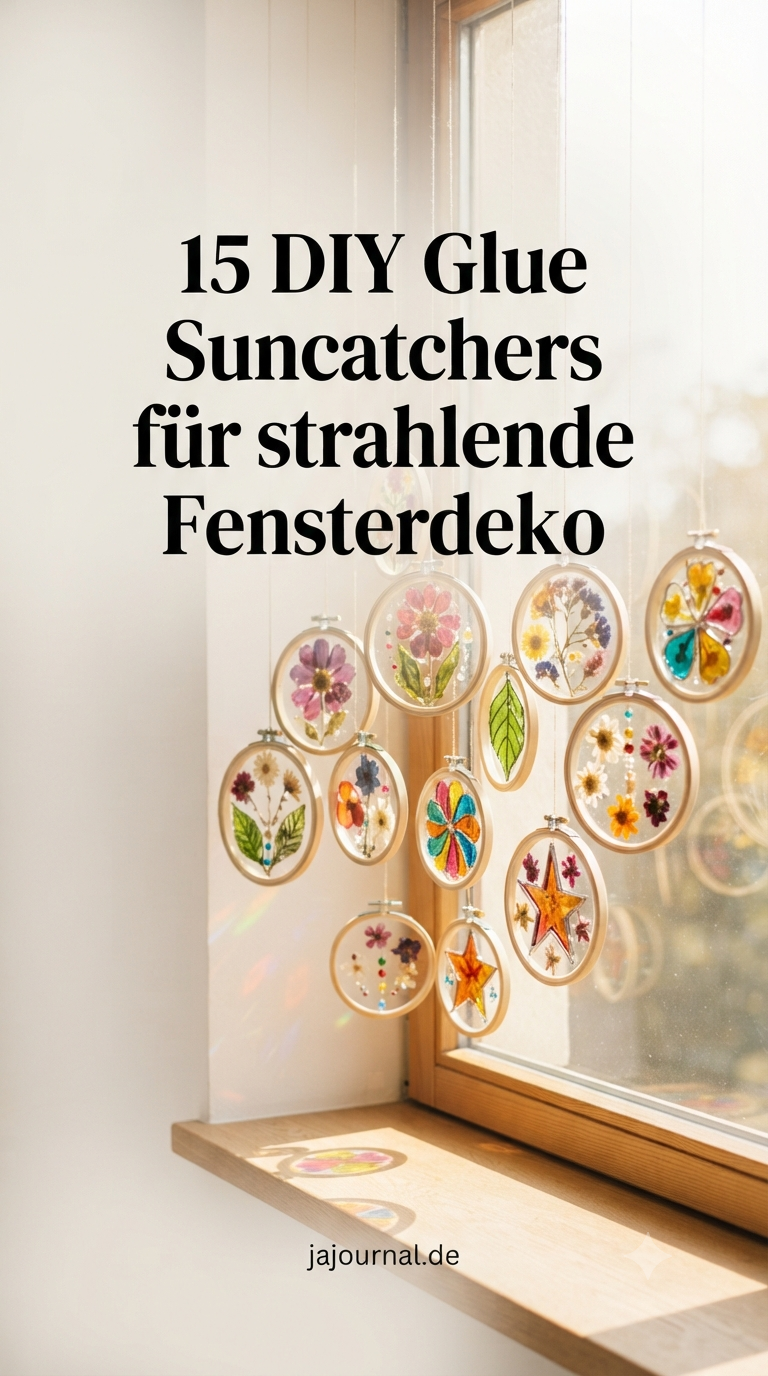 15 DIY Glue Suncatchers für strahlende Fensterdeko
