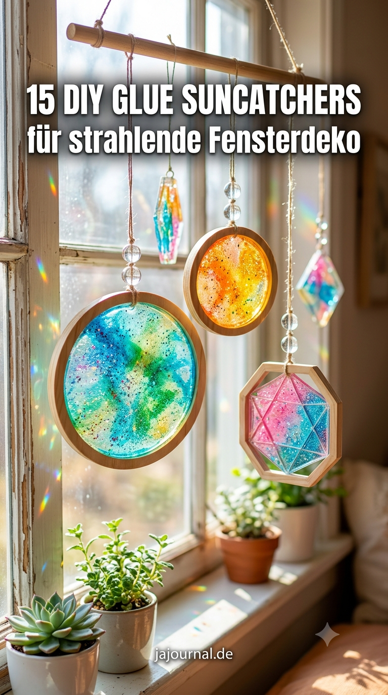 15 DIY Glue Suncatchers für strahlende Fensterdeko