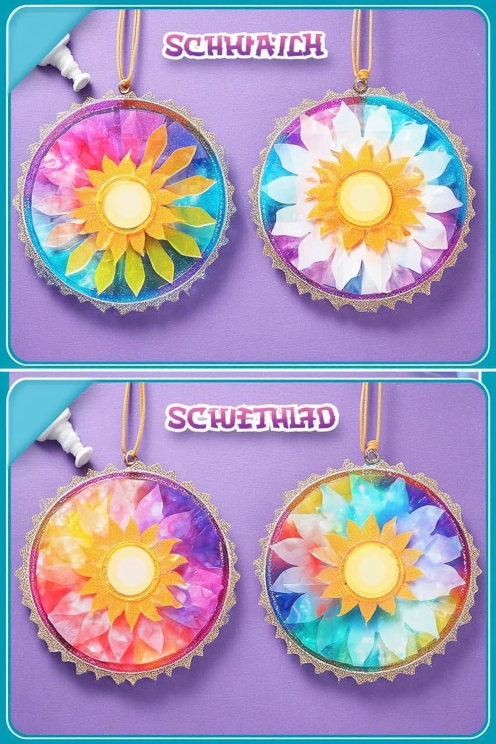 Sonnenmotive in verschiedenen Varianten