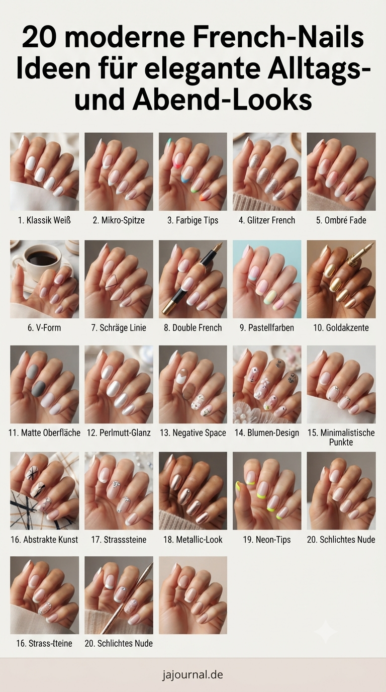 20 moderne French-Nails Ideen für elegante Alltags- und Abend-Looks