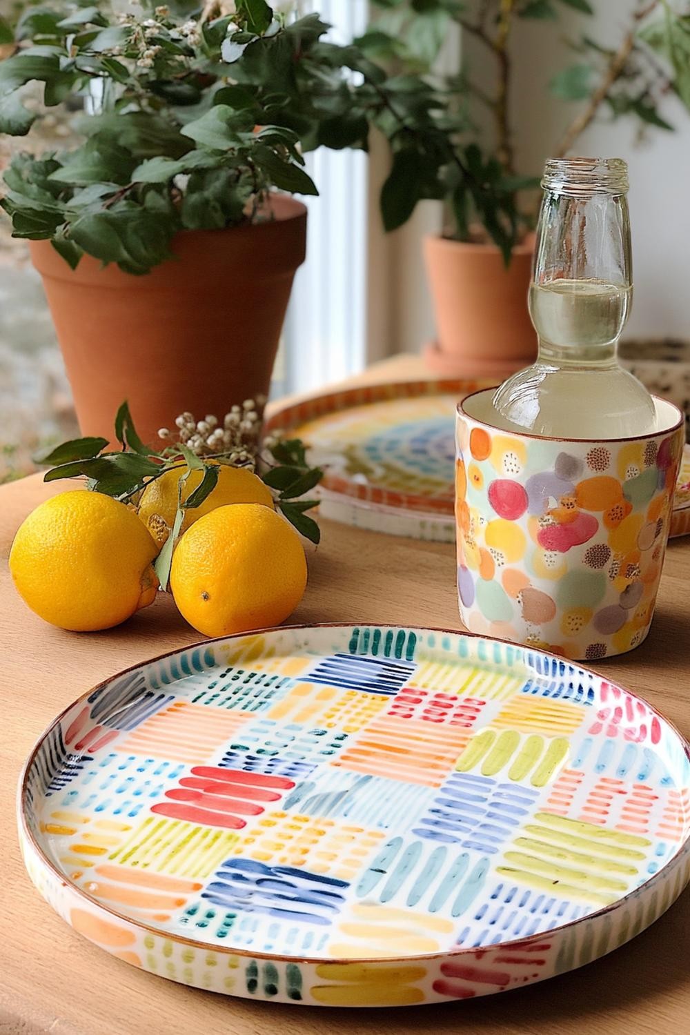 Bunte Farbenpracht auf Porzellan