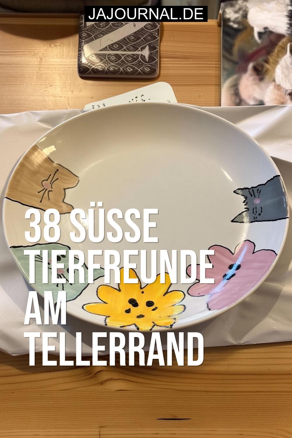 Süße Tierfreunde am Tellerrand