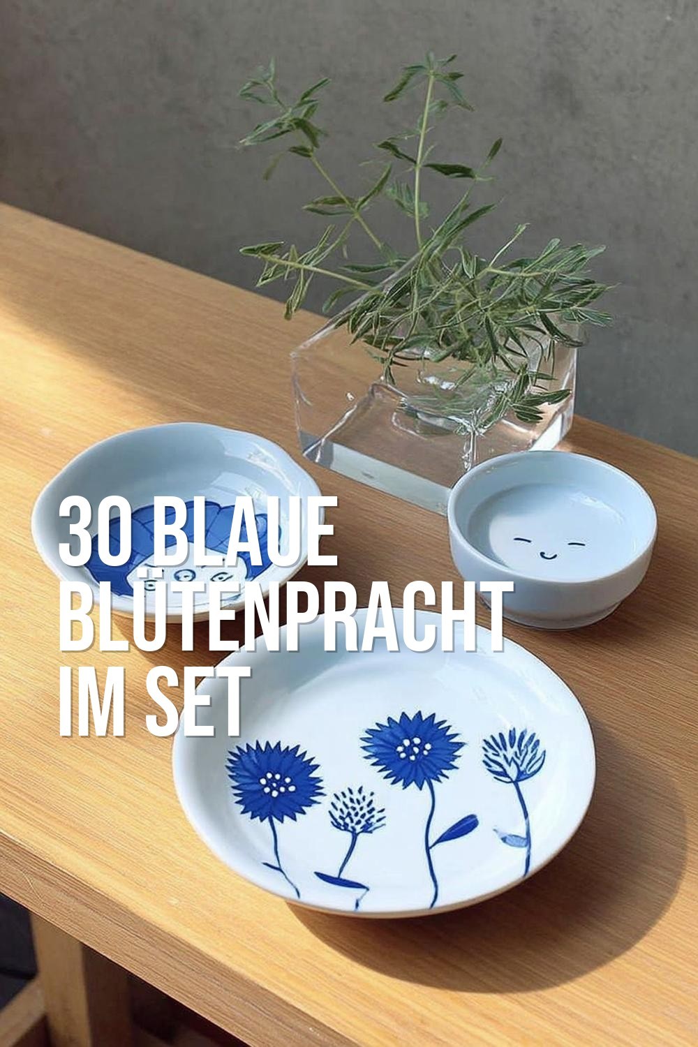 Blaue Blütenpracht im Set