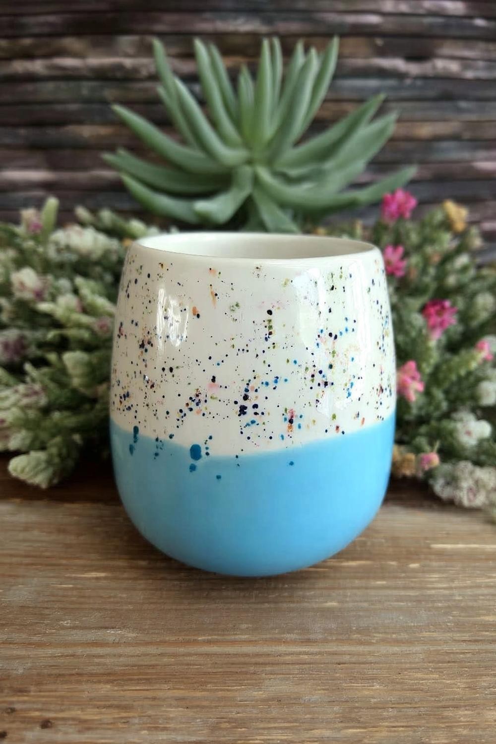 Sprenkeltechnik mit Farbverlauf