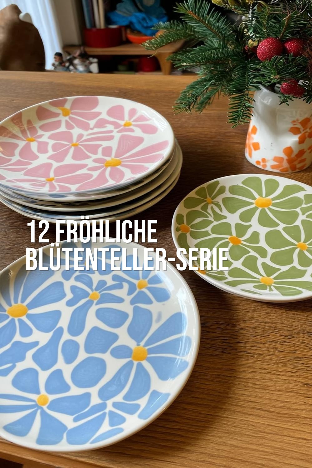 Fröhliche Blütenteller-Serie