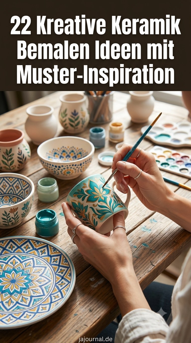 22 Kreative Keramik Bemalen Ideen mit Muster-Inspiration