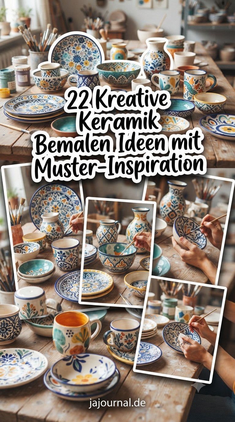 22 Kreative Keramik Bemalen Ideen mit Muster-Inspiration