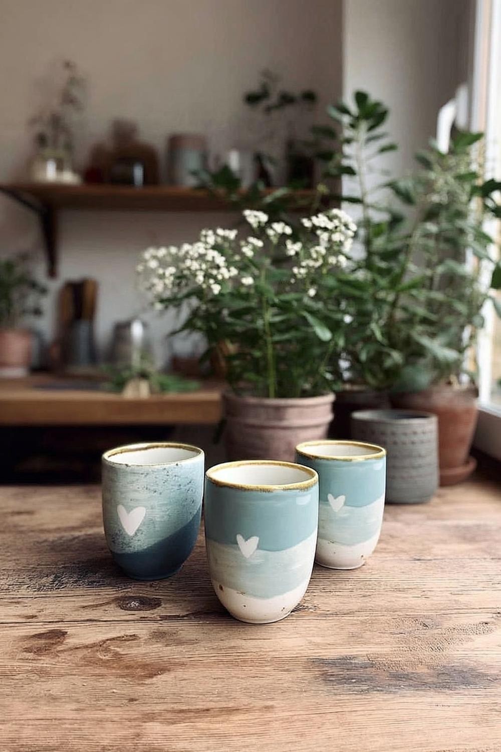 Herzchen mit Goldrand