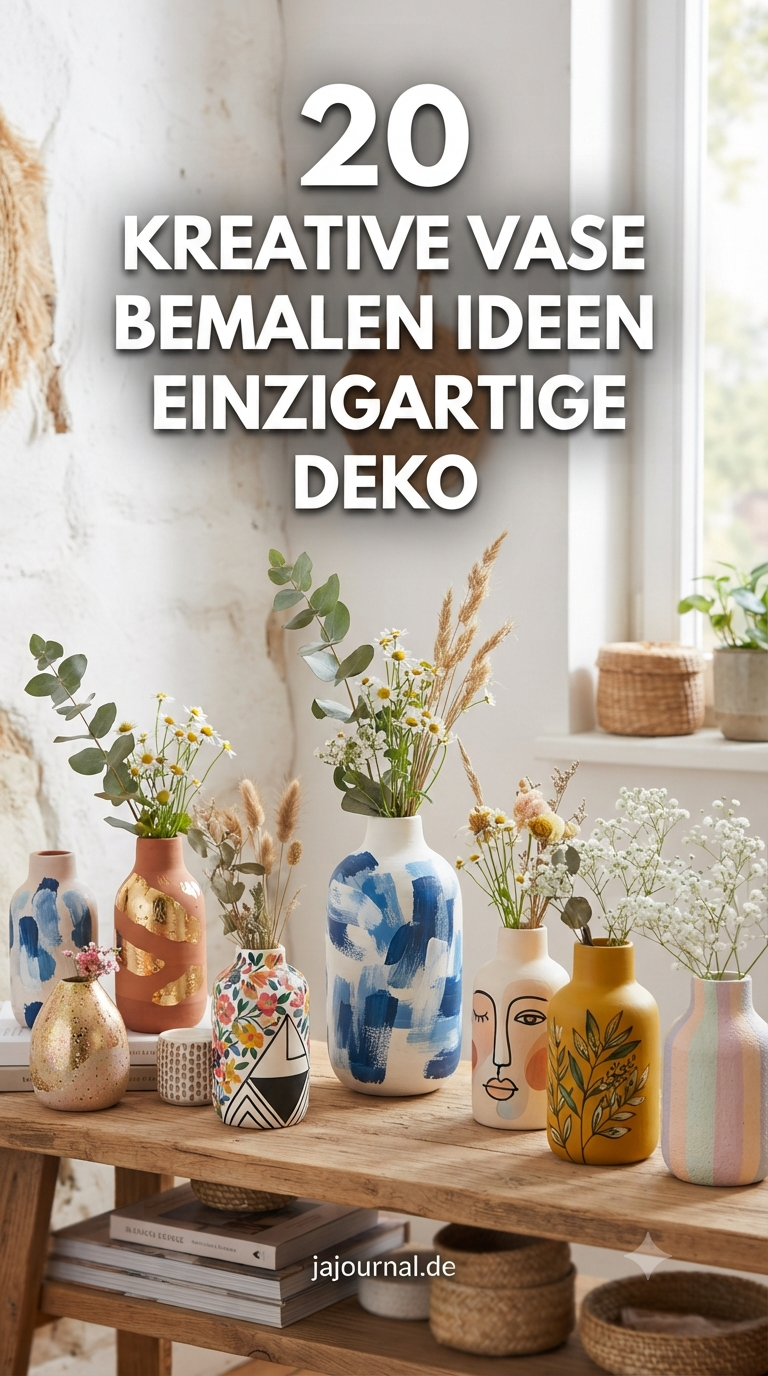 20 kreative Vase bemalen Ideen für einzigartige Deko